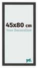 Marco de Fotos 45x80cm Negro Grano De Madera MDF Bologna Delantera Tamano | Yourdecoration.es