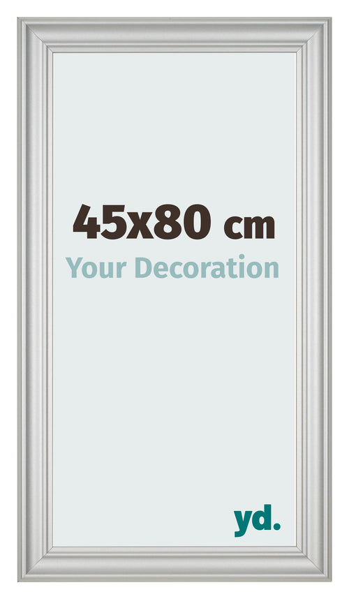 Marco de Fotos 45x80cm Plateado Mate MDF Lazio Delantera Tamano | Yourdecoration.es
