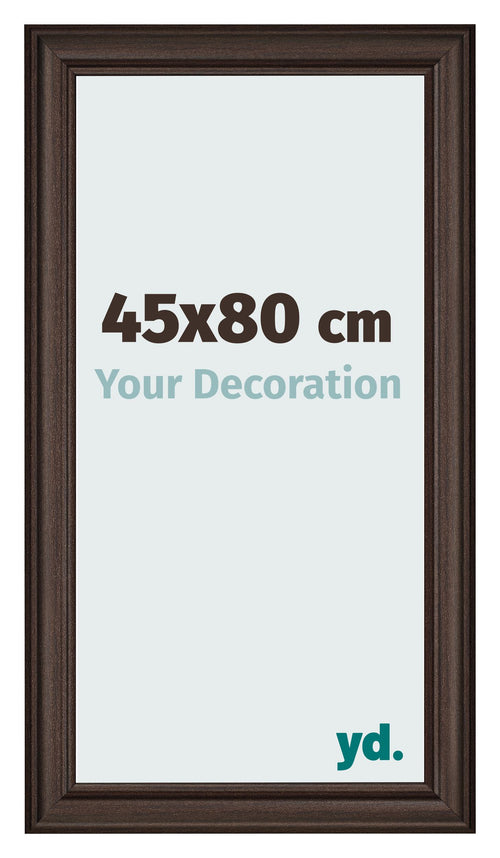 Marco de Fotos 45x80cm Roble Oscuro MDF Lazio Delantera Tamano | Yourdecoration.es