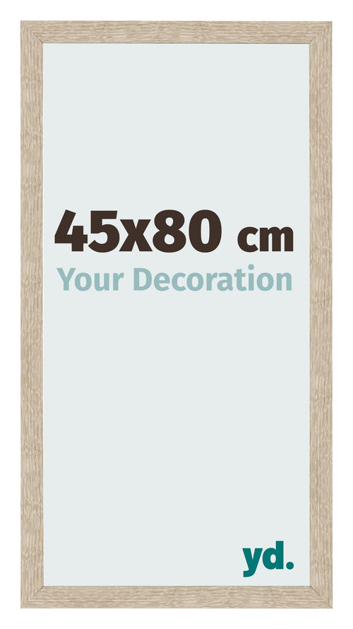 Marco de Fotos 45x80cm Roble Sonoma MDF Bologna Delantera Tamano | Yourdecoration.es