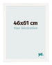Marco de Fotos 46x61 cm Blanco Brillante MDF Bologna Delantera Tamano | Yourdecoration.es