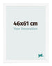 Marco de Fotos 46x61 cm Blanco Mate MDF Bologna Delantera Tamano | Yourdecoration.es