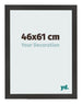 Marco de Fotos 46x61 cm Negro Mate MDF Bologna Delantera Tamano | Yourdecoration.es