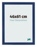 Marco de Fotos 46x61cm Azul Oscuro Barrido MDF Bologna Delantera Tamano | Yourdecoration.es