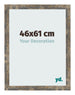Marco de Fotos 46x61cm Azul Y Dorado Fusionado MDF Bologna Delantera Tamano | Yourdecoration.es
