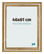 Marco de Fotos 46x61cm Dorado Antiguo MDF Lazio Delantera Tamano | Yourdecoration.es