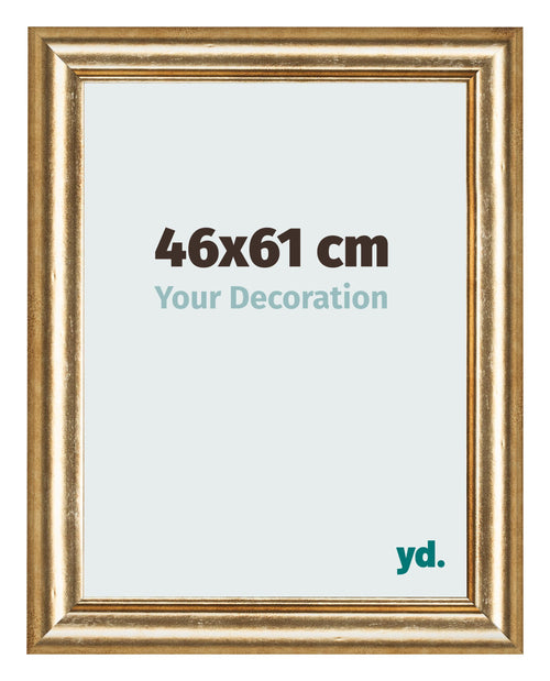 Marco de Fotos 46x61cm Dorado Antiguo MDF Lazio Delantera Tamano | Yourdecoration.es