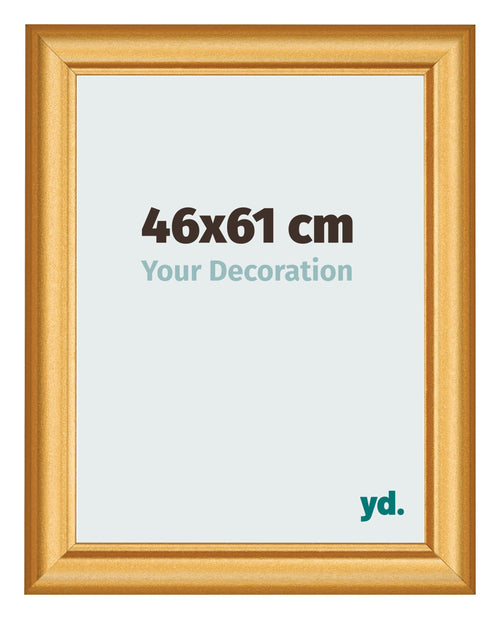 Marco de Fotos 46x61cm Dorado Matte MDF Lazio Delantera Tamano | Yourdecoration.es