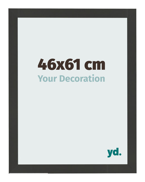 Marco de Fotos 46x61cm Negro Grano De Madera MDF Bologna Delantera Tamano | Yourdecoration.es