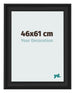 Marco de Fotos 46x61cm Negro Grano De Madera MDF Lazio Delantera Tamano | Yourdecoration.es