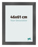 Marco de Fotos 46x61cm Negro Plateado Pulido MDF Pisa Delantera Tamano | Yourdecoration.es