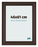 Marco de Fotos 46x61cm Roble Oscuro MDF Lazio Delantera Tamano | Yourdecoration.es
