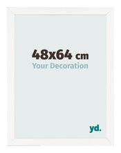 Marco de Fotos 48x64 cm Blanco Brillante MDF Bologna Delantera Tamano | Yourdecoration.es