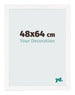 Marco de Fotos 48x64 cm Blanco Brillante MDF Bologna Delantera Tamano | Yourdecoration.es