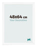 Marco de Fotos 48x64 cm Blanco Mate MDF Bologna Delantera Tamano | Yourdecoration.es