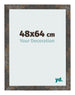 Marco de Fotos 48x64 cm Metal Oxidado MDF Bologna Delantera Tamano | Yourdecoration.es