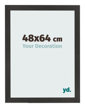 Marco de Fotos 48x64 cm Negro Mate MDF Bologna Delantera Tamano | Yourdecoration.es