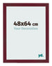 Marco de Fotos 48x64 cm Vino Tinto Barrido MDF Bologna Delantera Tamano | Yourdecoration.es