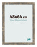 Marco de Fotos 48x64cm Azul Y Dorado Fusionado MDF Bologna Delantera Tamano | Yourdecoration.es