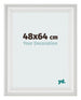 Marco de Fotos 48x64cm Blanco Barrido MDF Lazio Delantera Tamano | Yourdecoration.es