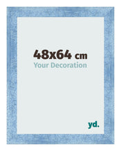 Marco de Fotos 48x64cm Claro Azul Barrido MDF Pisa Delantera Tamano | Yourdecoration.es