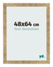 Marco de Fotos 48x64cm Dorado Antiguo MDF Bologna Delantera Tamano | Yourdecoration.es