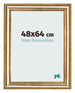 Marco de Fotos 48x64cm Dorado Antiguo MDF Lazio Delantera Tamano | Yourdecoration.es