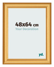 Marco de Fotos 48x64cm Dorado Matte MDF Lazio Delantera Tamano | Yourdecoration.es