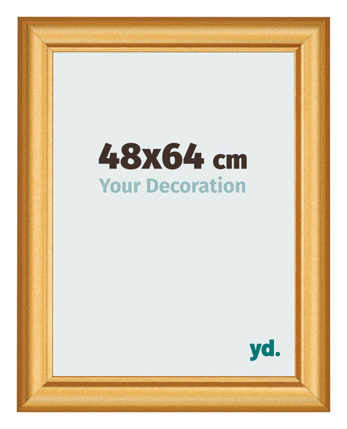 Marco de Fotos 48x64cm Dorado Matte MDF Lazio Delantera Tamano | Yourdecoration.es