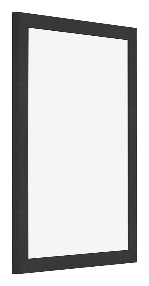 Marco de Fotos 48x64cm Negro Grano De Madera MDF Bologna Delantera Oblicuo | Yourdecoration.es