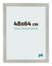 Marco de Fotos 48x64cm Plateado Mate MDF Bologna Delantera Tamano | Yourdecoration.es