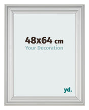 Marco de Fotos 48x64cm Plateado Mate MDF Lazio Delantera Tamano | Yourdecoration.es