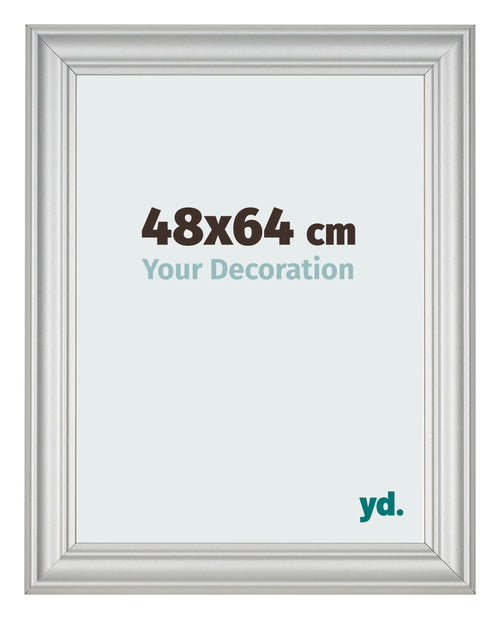 Marco de Fotos 48x64cm Plateado Mate MDF Lazio Delantera Tamano | Yourdecoration.es