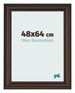 Marco de Fotos 48x64cm Roble Oscuro MDF Lazio Delantera Tamano | Yourdecoration.es