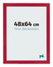 Marco de Fotos 48x64cm Rojo MDF Bologna Delantera Tamano | Yourdecoration.es