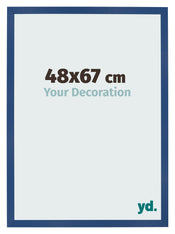 Marco de Fotos 48x67 cm Azul Oscuro MDF Bologna Delantera Tamano | Yourdecoration.es