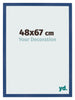 Marco de Fotos 48x67 cm Azul Oscuro MDF Bologna Delantera Tamano | Yourdecoration.es