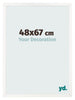 Marco de Fotos 48x67 cm Blanco Brillante MDF Bologna Delantera Tamano | Yourdecoration.es