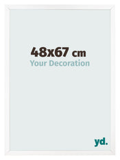 Marco de Fotos 48x67 cm Blanco Mate MDF Bologna Delantera Tamano | Yourdecoration.es