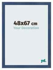 Marco de Fotos 48x67cm Azul Oscuro Barrido MDF Pisa Delantera Tamano | Yourdecoration.es
