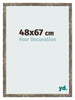 Marco de Fotos 48x67cm Azul Y Dorado Fusionado MDF Bologna Delantera Tamano | Yourdecoration.es