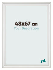 Marco de Fotos 48x67cm Blanco Barrido MDF Lazio Delantera Tamano | Yourdecoration.es