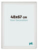 Marco de Fotos 48x67cm Blanco Barrido MDF Lazio Delantera Tamano | Yourdecoration.es
