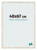Marco de Fotos 48x67cm Blanco Vintage MDF Bologna Delantera Tamano | Yourdecoration.es