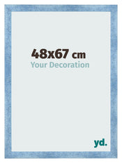Marco de Fotos 48x67cm Claro Azul Barrido MDF Pisa Delantera Tamano | Yourdecoration.es