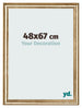Marco de Fotos 48x67cm Dorado Antiguo MDF Lazio Delantera Tamano | Yourdecoration.es