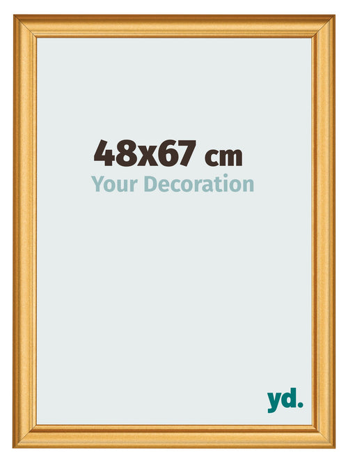 Marco de Fotos 48x67cm Dorado Matte MDF Lazio Delantera Tamano | Yourdecoration.es