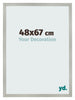 Marco de Fotos 48x67cm Plateado Mate MDF Bologna Delantera Tamano | Yourdecoration.es