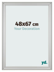 Marco de Fotos 48x67cm Plateado Mate MDF Lazio Delantera Tamano | Yourdecoration.es