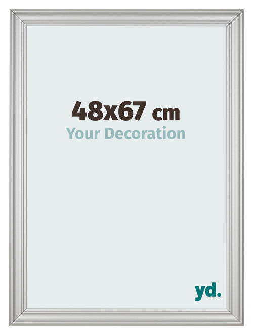Marco de Fotos 48x67cm Plateado Mate MDF Lazio Delantera Tamano | Yourdecoration.es
